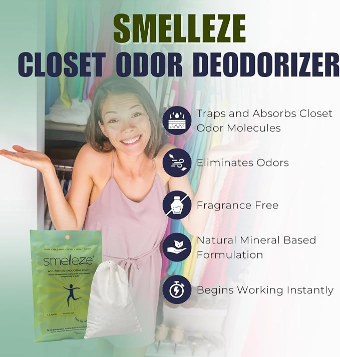 SMELLEZE Reusable Book Smell Removal Deodorizer Pouch: Rids Odor Without - Image 3