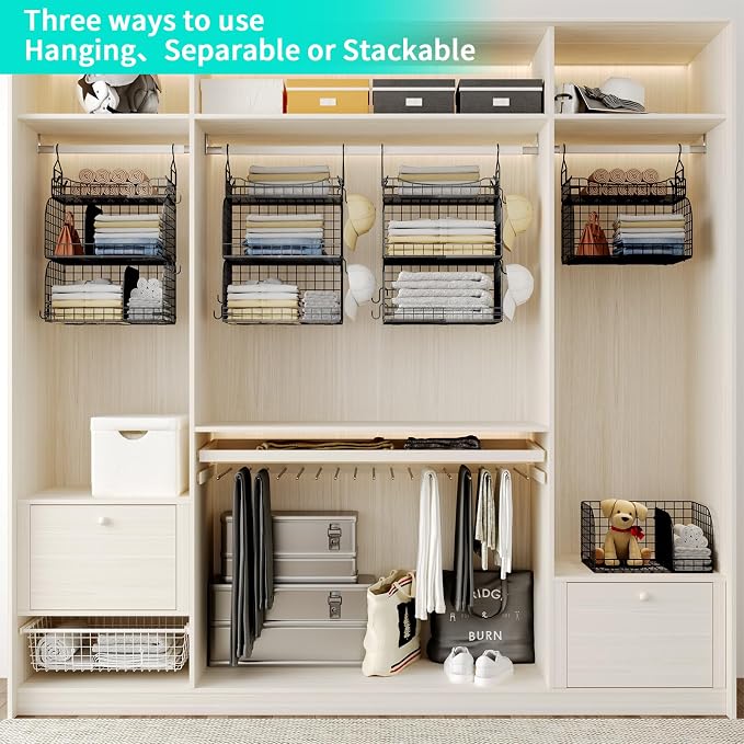HapiRm Hanging Closet Organizer Storage - Image 4