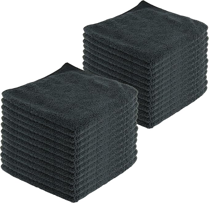 Microfiber Cleaning Cloths, 24 Pack, All-Purpose, Highly Absorbent, Washable by JDHomease