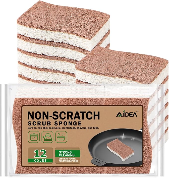 AIDEA Sponges Non Scratch, Natural Sponge by AIDEAHOME