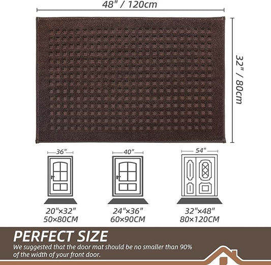 BEQHAUSE Waffle Door Mats Indoor 32"x48", Dog Mat - Image 2