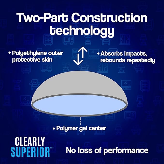 12-Pack Clearly Superior Gel Bumpers. Small Rectangle 1.5" x .5" Protects - Image 2