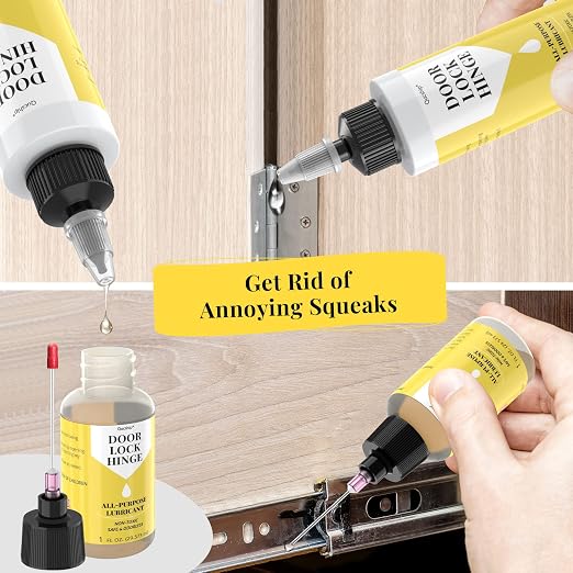 Qucship Upgraded Squeaky Hinge & Lock Lubricant Kit - 4 oz + 1 oz Needle Combo - Image 2