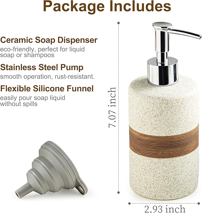 Soap Dispenser for Kitchen & Bathroom, Dish Soap, Hand Soap, Conditioner - Image 2