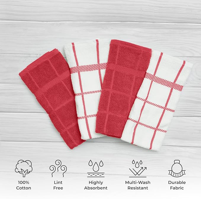 100% Cotton Kitchen Towels and dishcloths Sets, Super Soft & Absorbent - Image 3