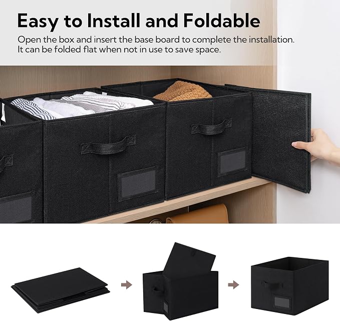 GRANNY SAYS Storage Baskets for Shelves, Fabric Storage Bins for Clothes - Image 7
