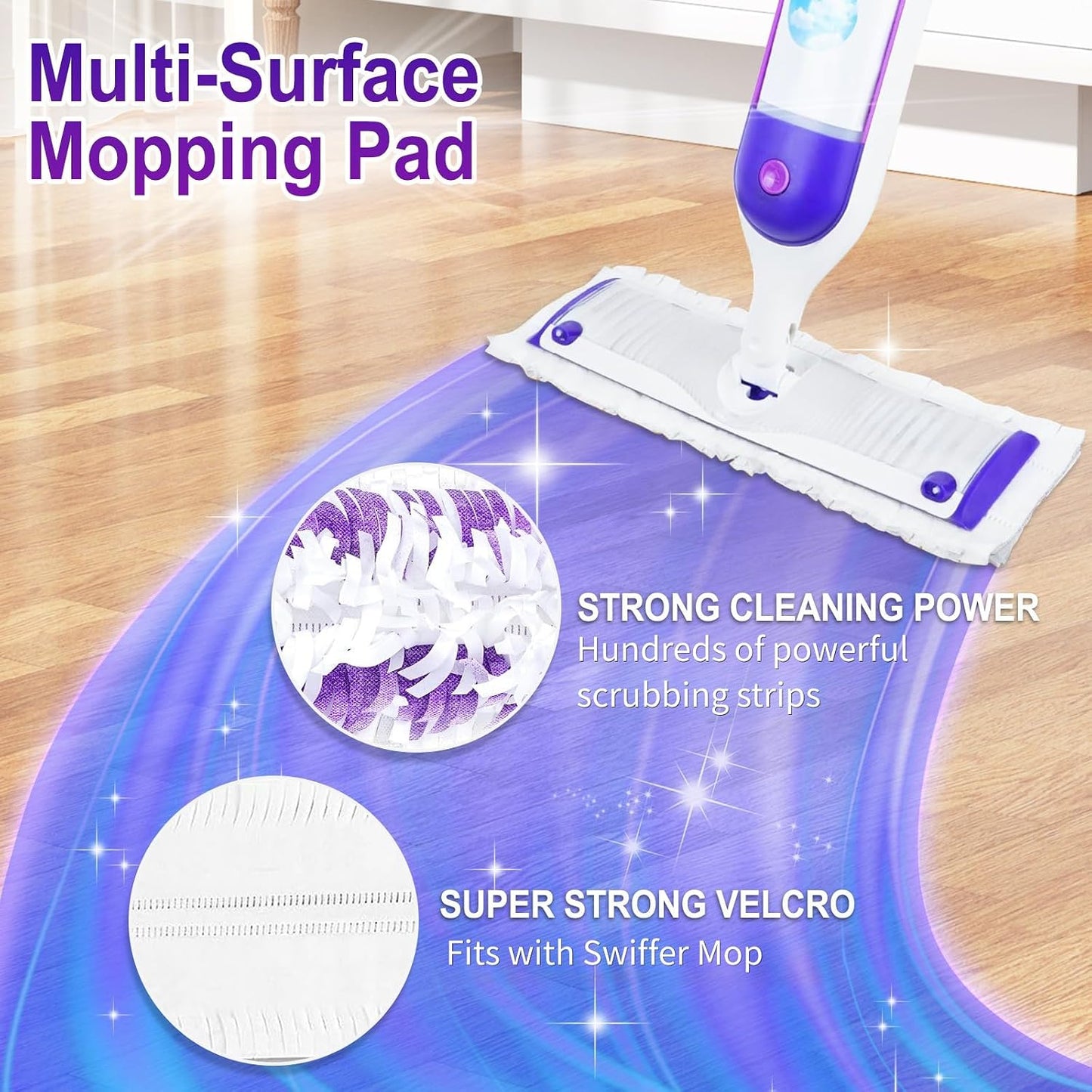 20 Pack Disposable Power Mop Pads for Swiffer Power Mop Pads,Compatible with Swiffer Power Mop Refills,Thickened Multi-Surface Replacement for Swiffer Wet Pads Refill on All Finished Floors