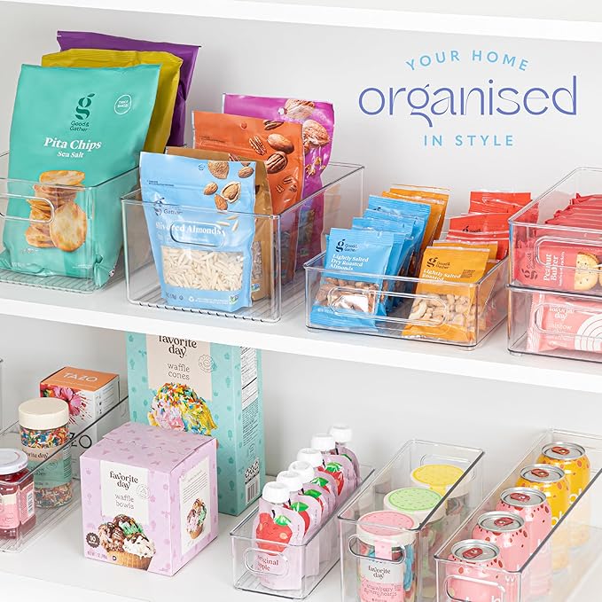 Plastic Food Storage 4 Pack Clear Container Bin - Image 7