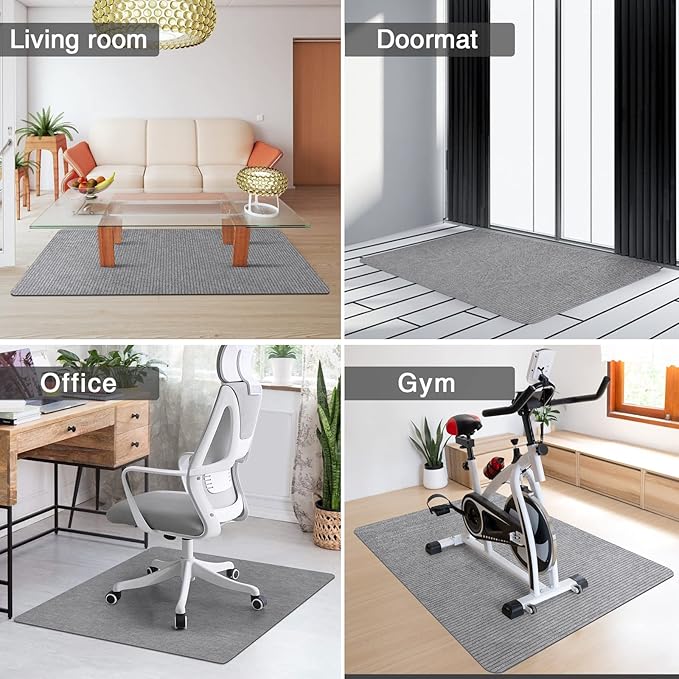 Placoot Desk Chair Mat for Hardwood Floor Corduroy Surface 1/6" Thick 55"x35" - Image 7