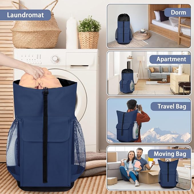 Laundry Backpack Bag, 132L Extra Large Heavy Duty Laundry Backpack - Image 6