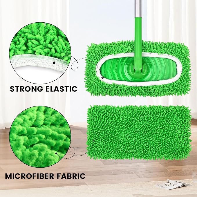 6Pcs Reusable Microfiber Mop Pads Compatible - Image 3