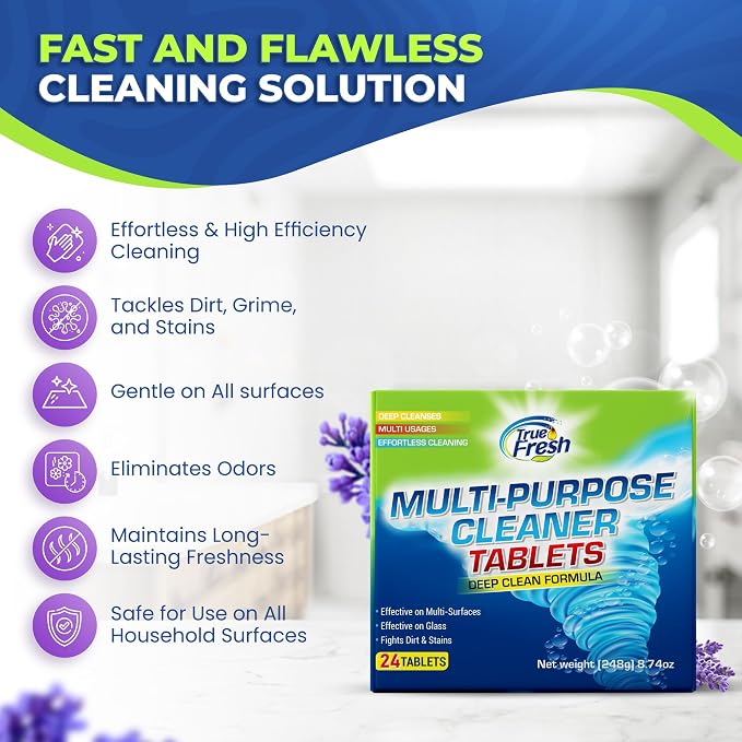 True Fresh All Purpose Cleaner Refill Tablets – Makes 384 fl oz, Effortless - Image 4