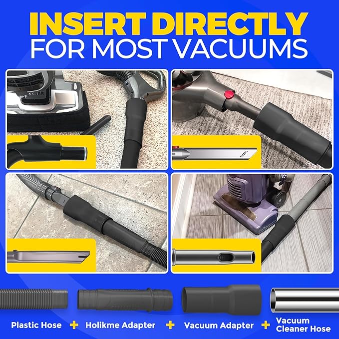 Holikme 2 Pieces Dryer Vent Cleaner Kit, Dryer Lint Vacuum Attachment and - Image 3