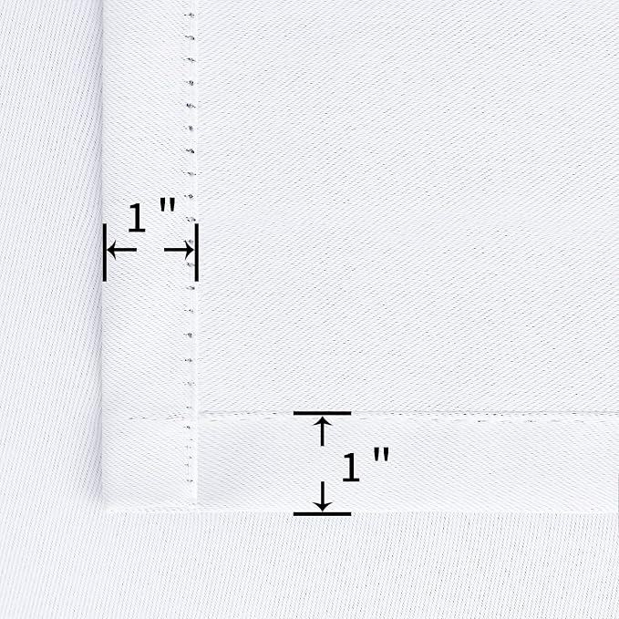 BGment Rod Pocket White Curtains 40 Inches Length - Image 7