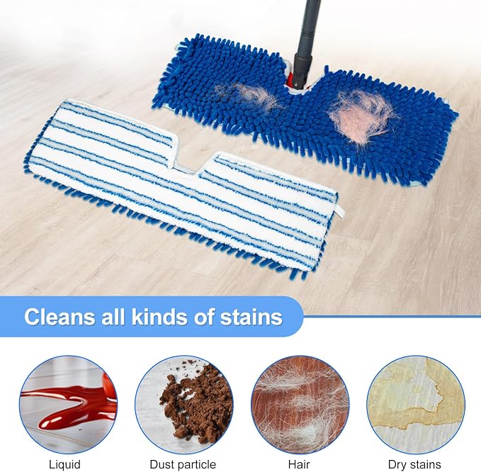4 Pack Mop Heads Replacements for Ocedar Dual-Action Microfiber Flip Mop - Image 5