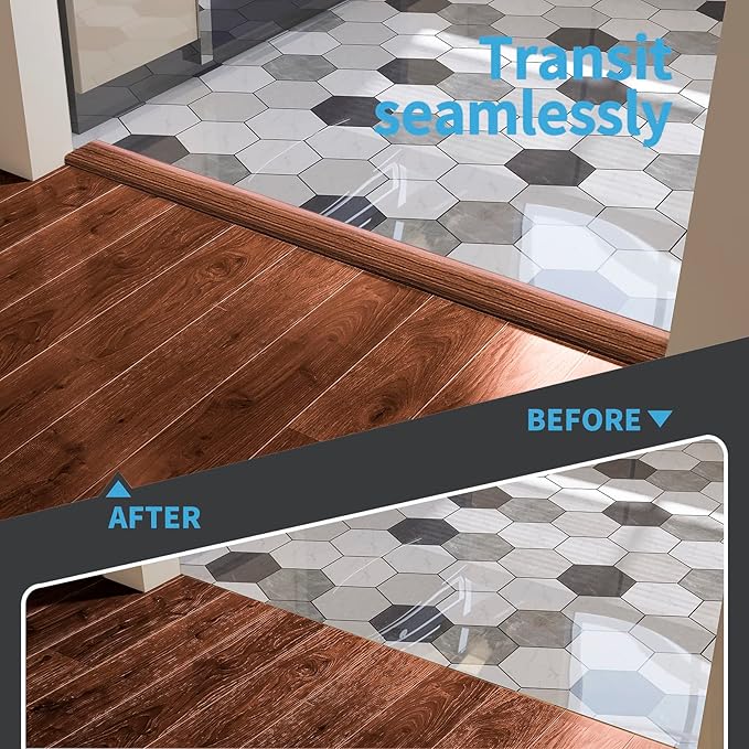 Art3d Self Adhesive Vinyl Floor Transition Strip, Laminate Floor Strip Floor - Image 3
