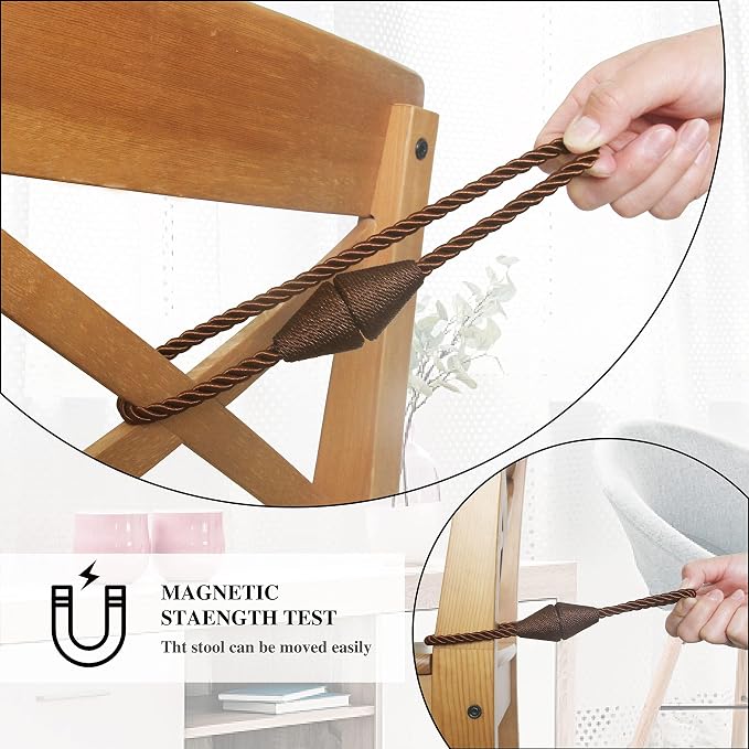6 Pack Magnetic Curtain Tiebacks Rope Modern Handmade Curtain Tie Backs - Image 4