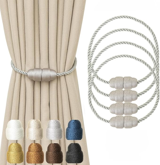 Magnetic Curtain Tiebacks Rope Curtain Tie Backs by CurtainTiebacks