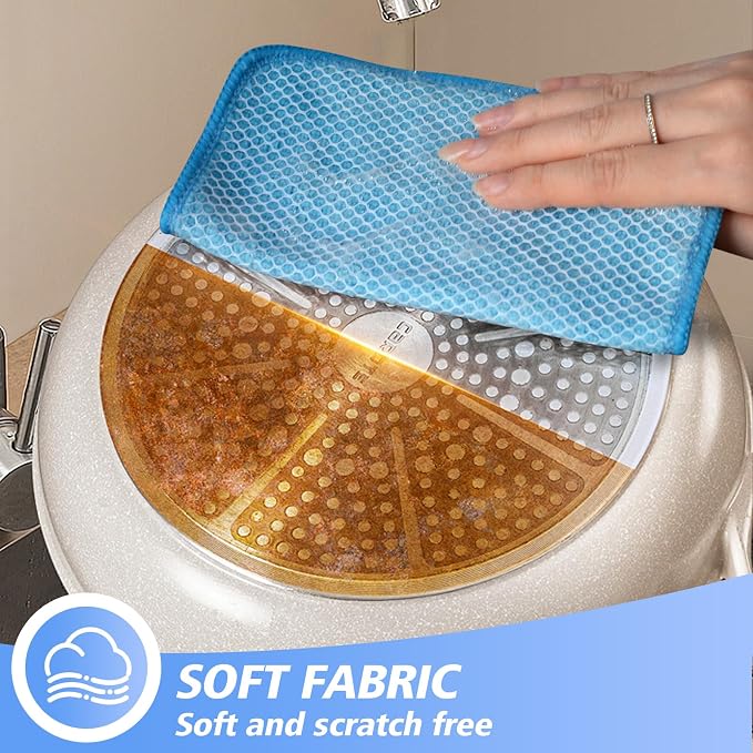 KinHwa Kitchen Washcloths for Dishes Absorbent Microfiber Dish Cloths Quick Dry - Image 4