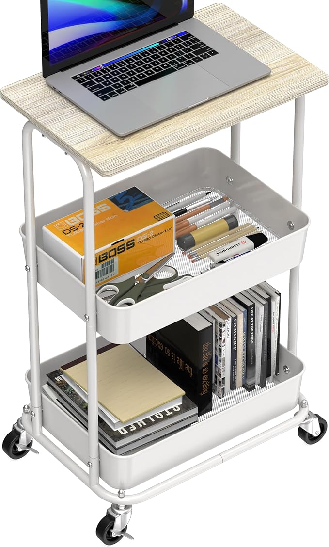 Simple Houseware 2-Tier Rolling Utility Cart - Image 4
