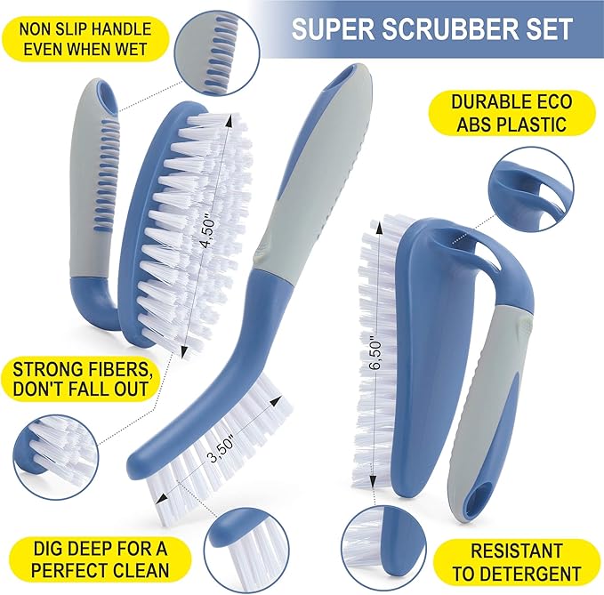 Scrub Brush Set of 3pcs - Image 2