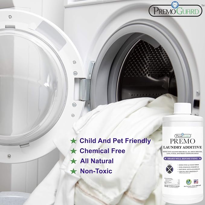 Bed Bug & Mite Laundry Detergent Additive by Premo Guard – 32 oz – Child & Pet - Image 5