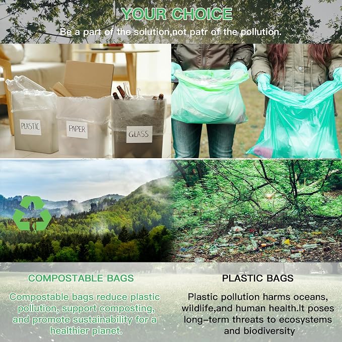 2.6 Gallon Mini Compostable Trash Bag - Image 5
