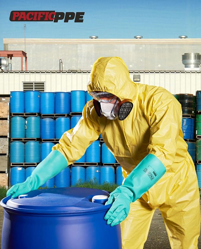 PACIFIC PPE 2 Pairs Chemical Resistant Nitrile Gloves, Resist Household Acid - Image 8