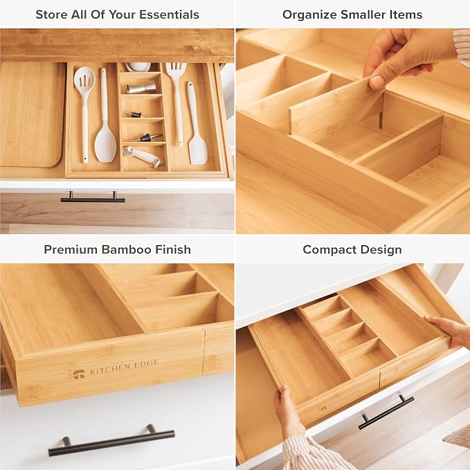 KitchenEdge Adjustable Kitchen Drawer Organizer