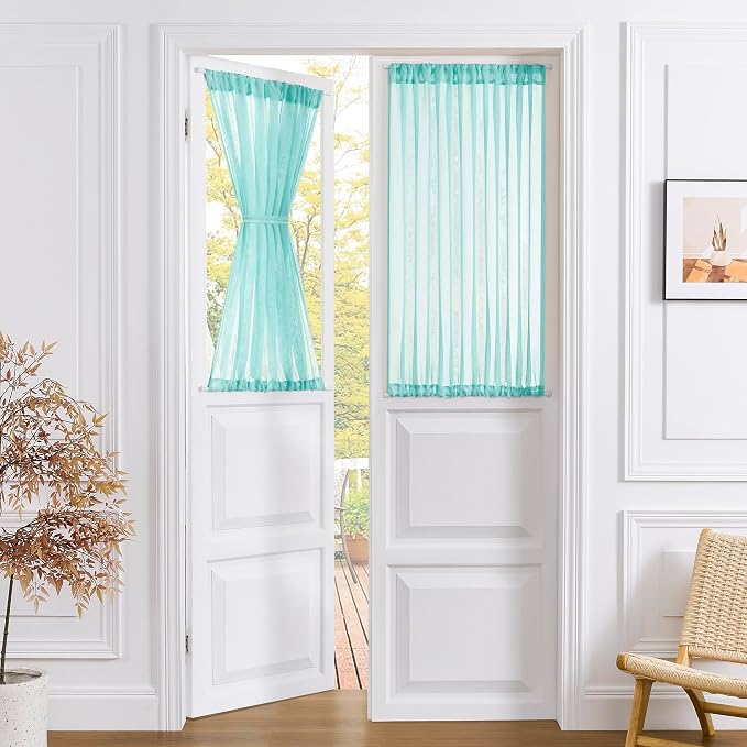 Tollpiz Sheer Curtains Closet Linen Textured Curtain Sheers Doorway Light by Tollpiz