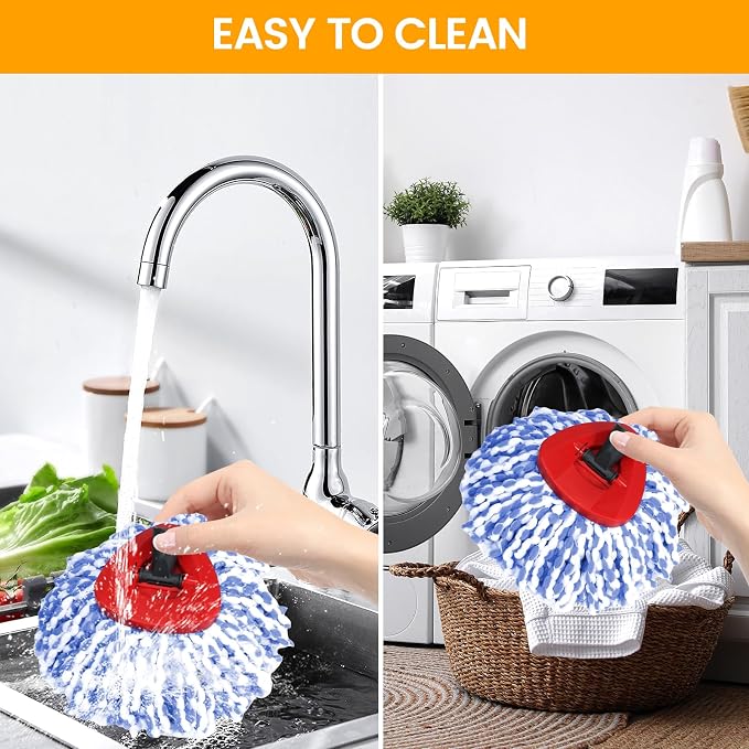 Mop Heads Replacements for OCedar RinseClean 2 Tank Spin Mop System, Mop - Image 4