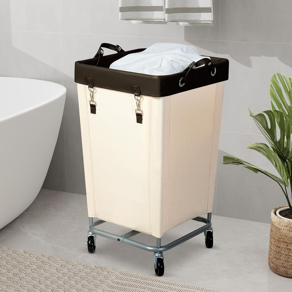 STO STO Laundry Hamper with Wheels, 160L Rolling Laundry Sorter Cart with Hea...