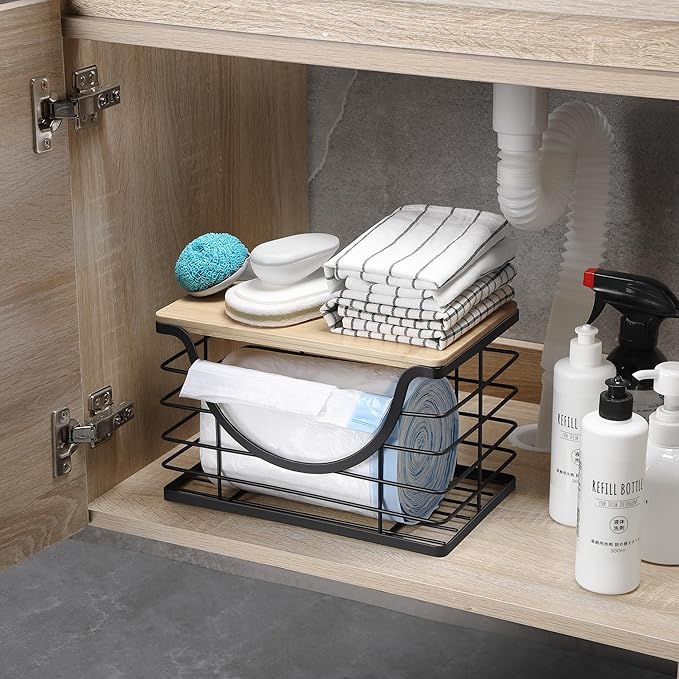 Extra Large Trash Bag Holder Under Sink Stackable Kitchen Storage - Image 8