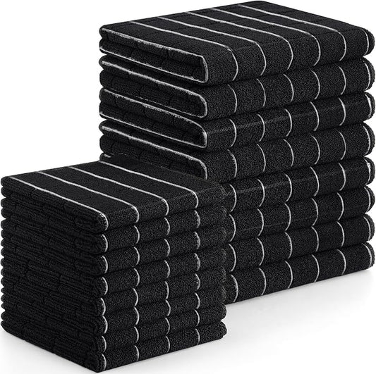 Homaxy Microfiber Kitchen Towels and Dishcloths Set, 16 Pack Soft and Absorbent by Homaxy