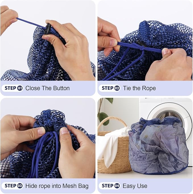 4Pcs Mesh Laundry Bags Washing Machine Mesh Wash Bags - Image 7