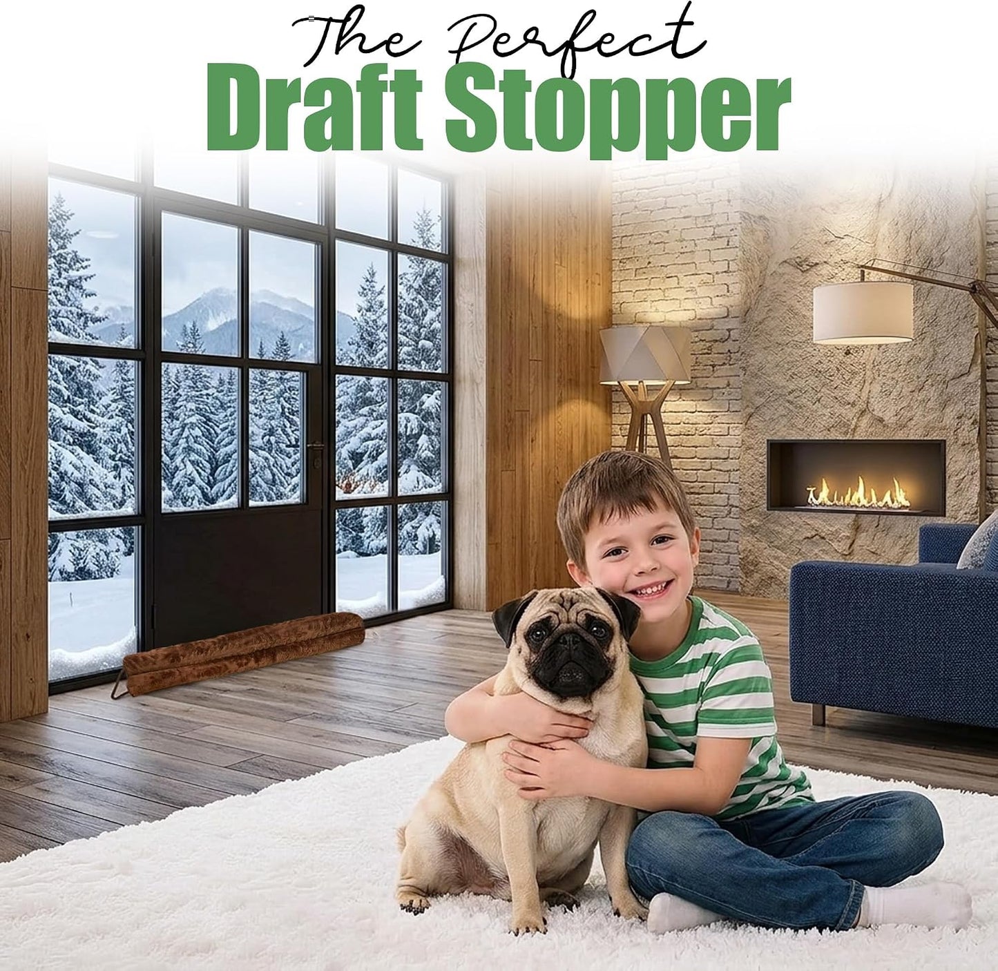 Evelots Magnetic Door Draft Stopper, 36-Inch Cold Air, Dust & Noise Blocker | Powerful magnets keep the 36-inch draft stopper securely in place on steel doors while helping block cold air, dust and noise