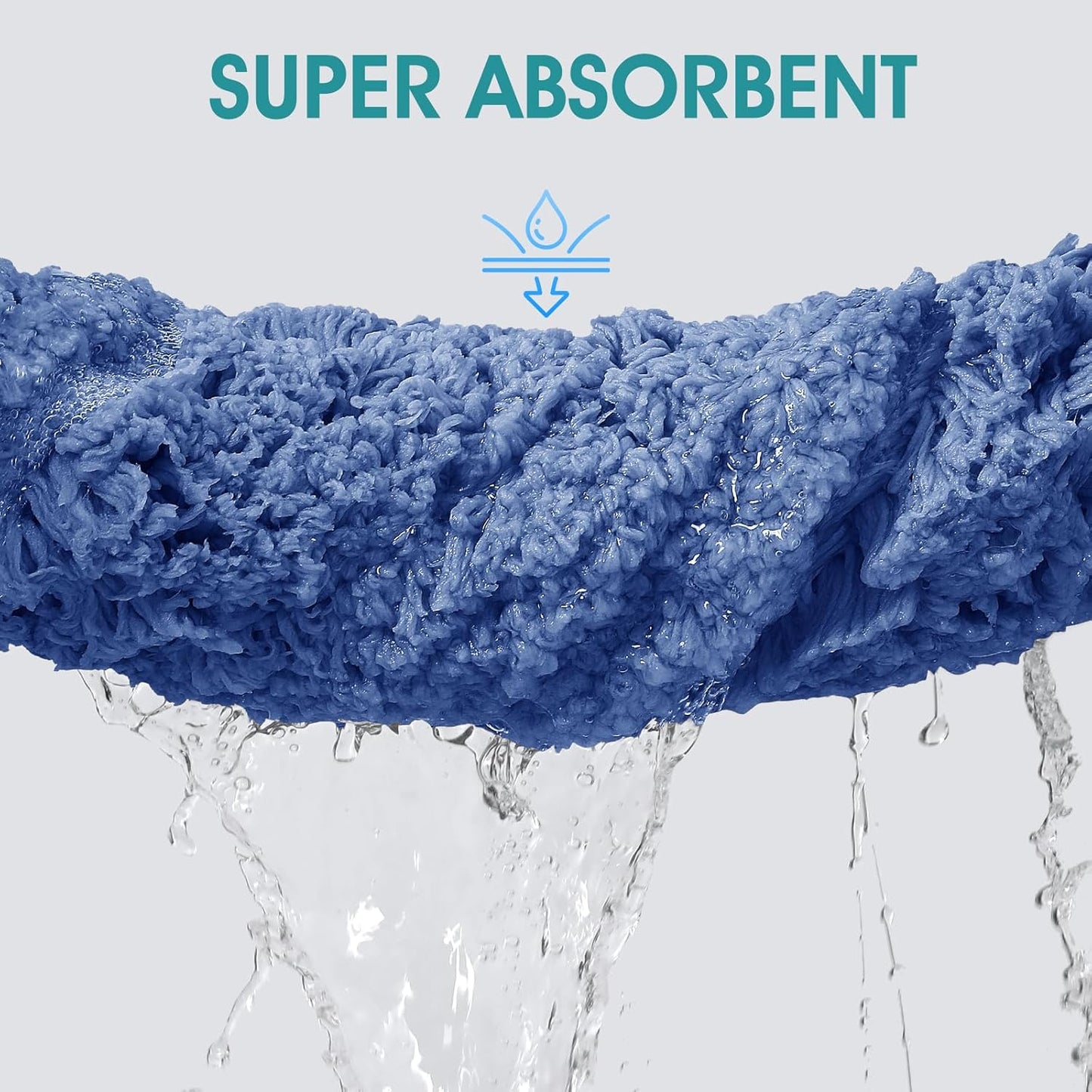 Microfiber Thick Bathroom Rugs, Flurry Non Slip Bath Rug, Ultra Soft Plush Absorbent Bathroom Mat, Machine Washable Luxury Toilet Rug Set, Bath Mat for Tab, Shower and Bathroom, Blue, 24"x17"