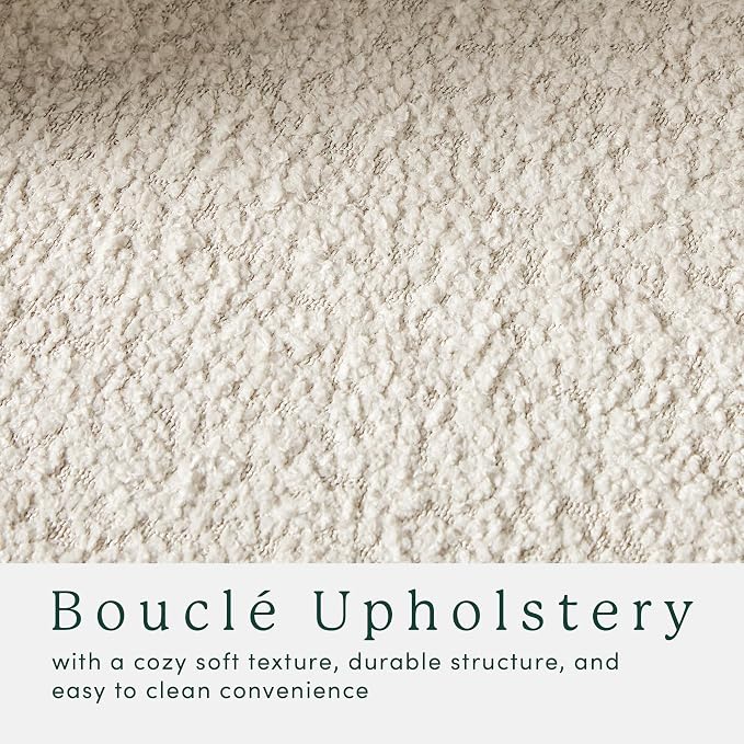 Walker Edison Linley Contemporary Large Storage Bouclé Ottoman - Image 4