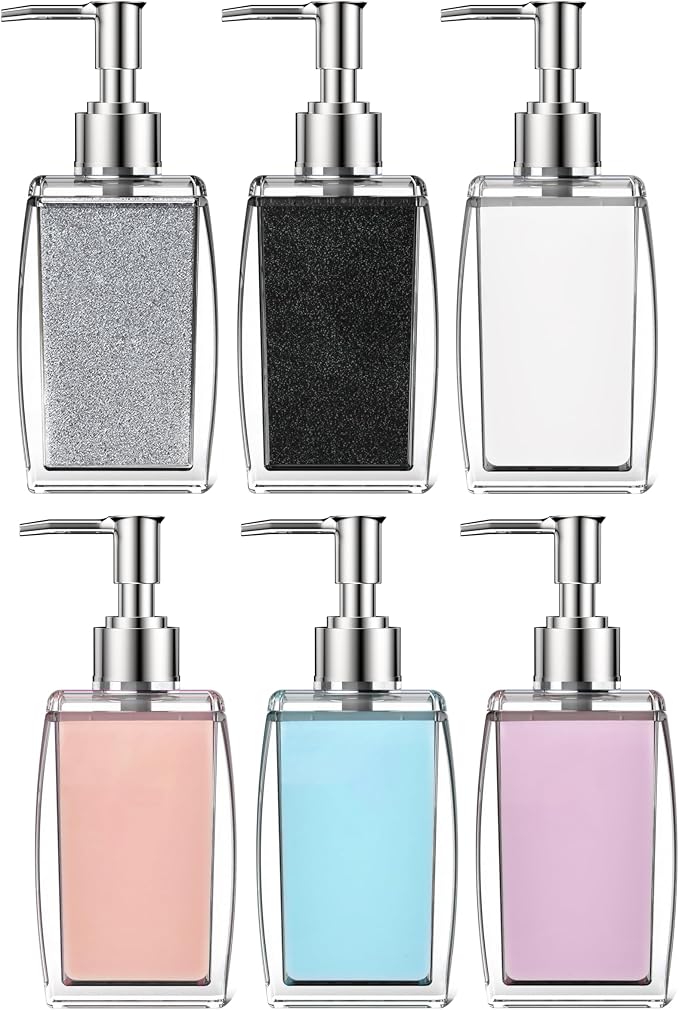 Black Soap Dispenser with Refillable Plastic Pump - Image 2