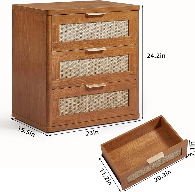 LEYAOYAO Rattan Night Stand - Image 2