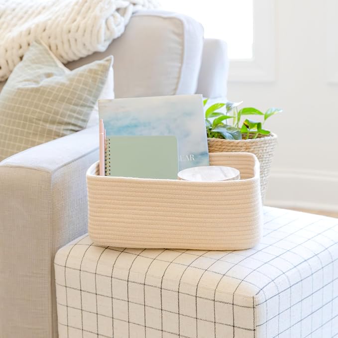 NaturalCozy 13.5”x8.5”x5.5” Storage Baskets - Image 7
