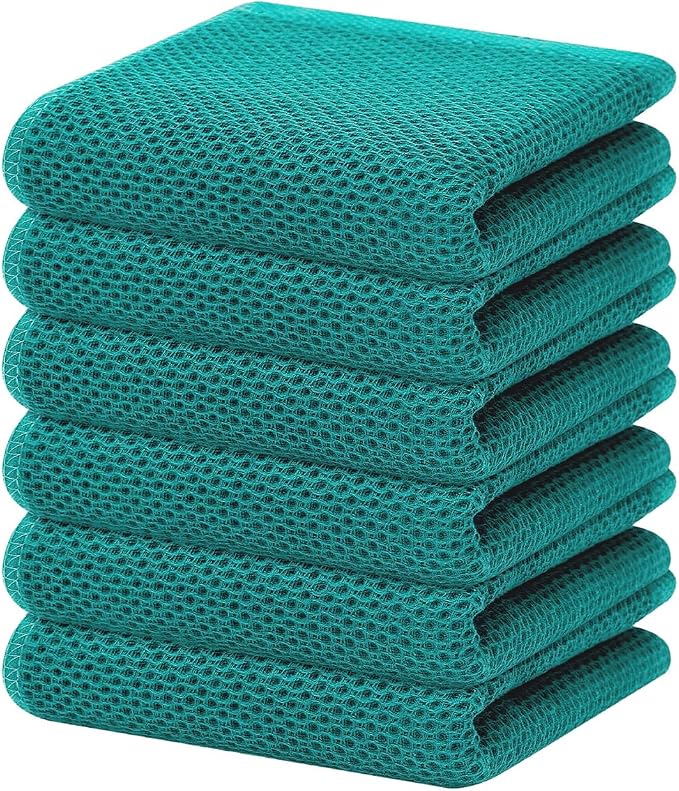 Homaxy 100% Cotton Waffle Weave Kitchen Dish Towels, Ultra Soft Absorbent Quick by Homaxy