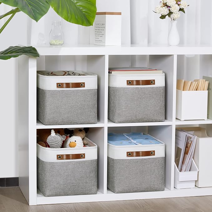 DULLEMELO Fabric Baskets for Storage, Organizing Baskets for Shelves, Fabric - Image 4