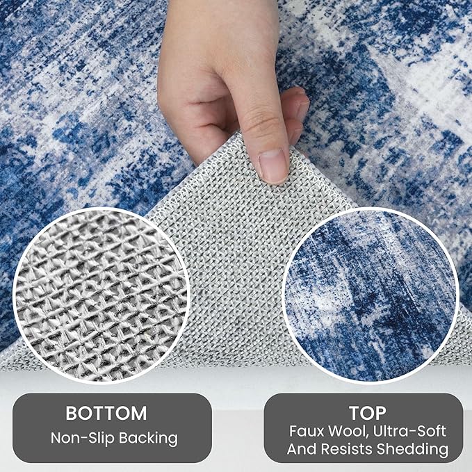 IOHOUZE Abstract Runner Rug 3x12 Ft Washable Runners - Image 4