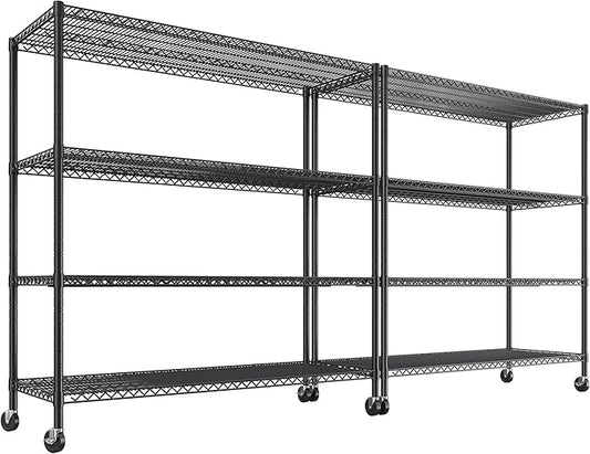 REIBII 55.5''W Storage Shelves 2500LBS Wire Shelving Rack by REIBII