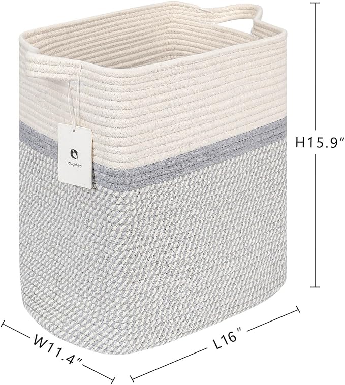 Storage Baskets for Clothes Fabric Cotton Rope Storage Basket - Image 6