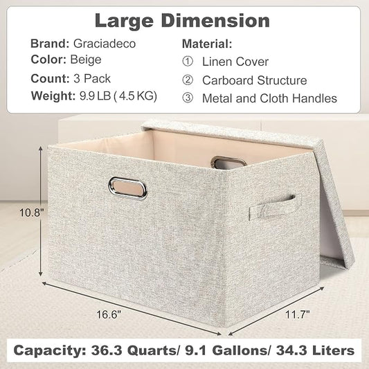 Large Quart Collapsible Stackable Storage Bins - Image 2
