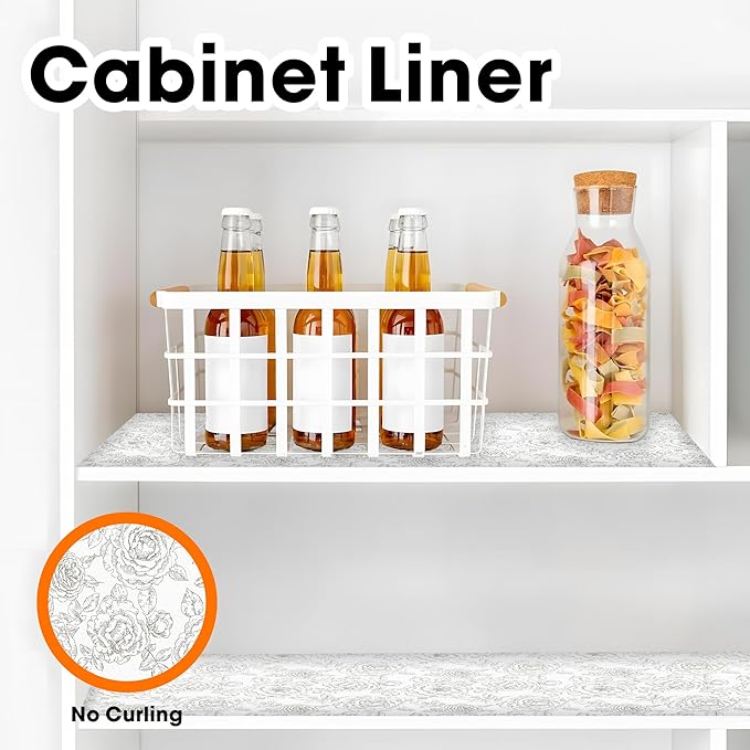 Drawer and Shelf Liners for Kitchen Cabinets Non-Adhesive Cabinet Liners Strong - Image 8