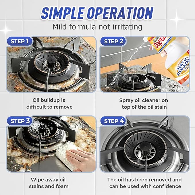 Kitchen Heavy Oil Cleaner, 2025 Newly Upgraded Heavy Duty Oil Stain Remover - Image 5