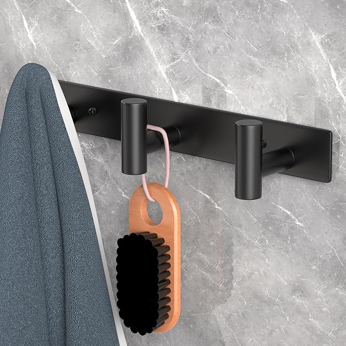 PMMASTO Coat Rack Wall Mounted, 3 "T Shaped Wall Hooks - Image 2